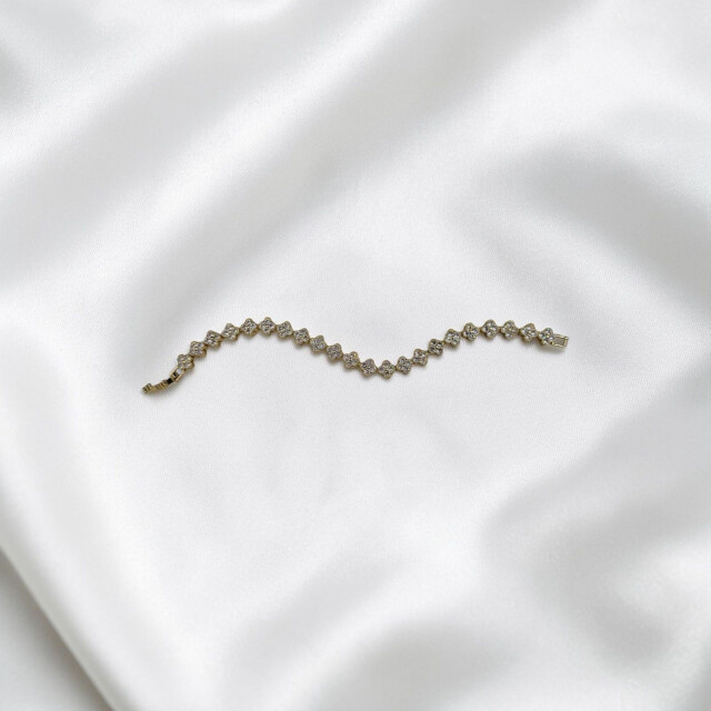 Vip Yonca Bileklik Gold // 235 - Beyaz