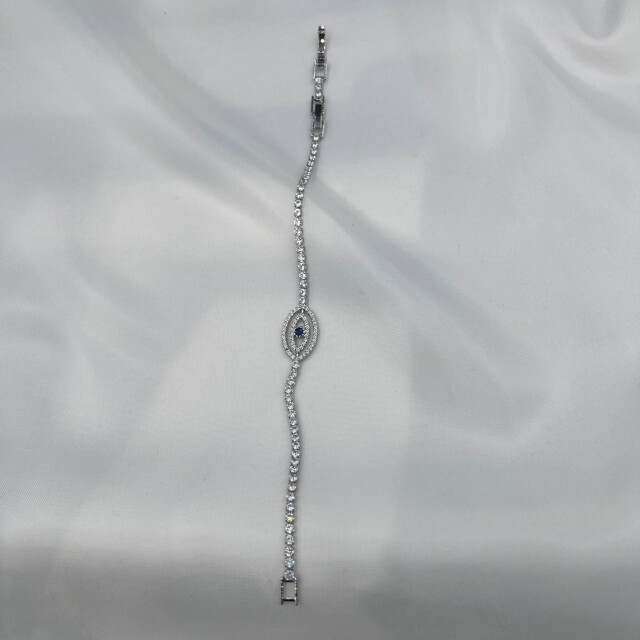 Zirkon Su Yolu Bileklik // 108 - Sılver