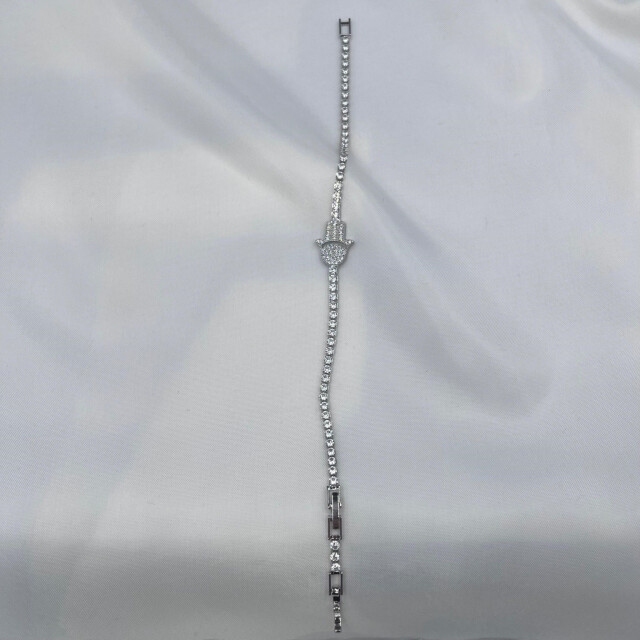 Zirkon Su Yolu Bileklik // 109 - Sılver